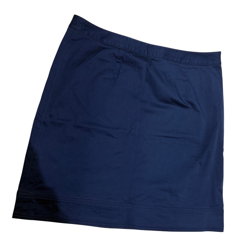 Brooks Brothers 346 Navy Blue Stretch Cotton Pencil Skirt Size 12 Business